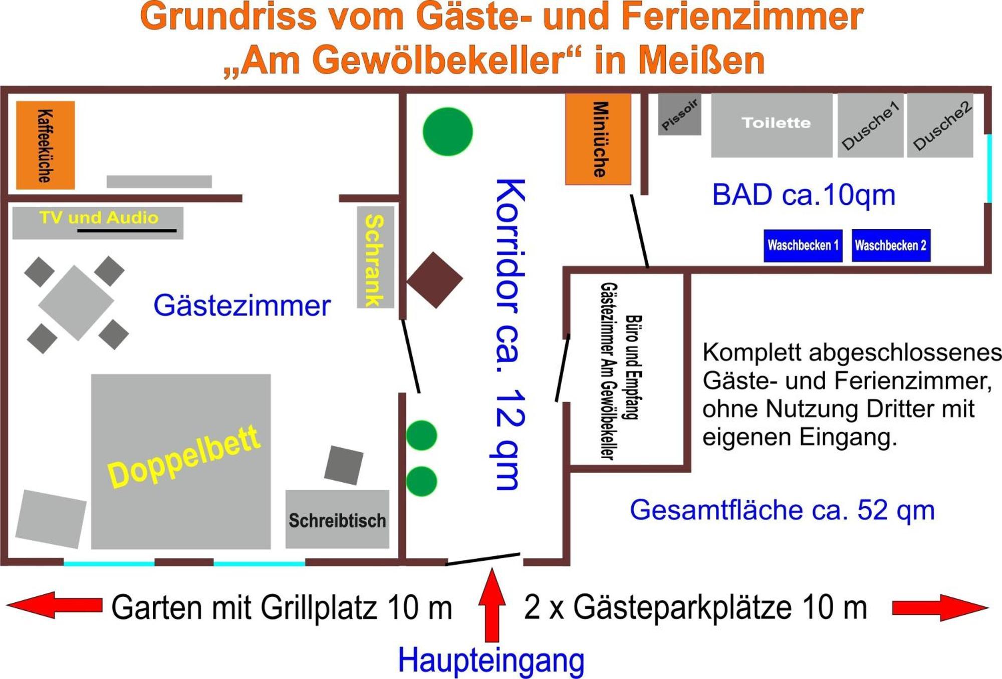 Gaestezimmer- Und Ferienzimmer Am Gewoelbekeller Meißen Esterno foto